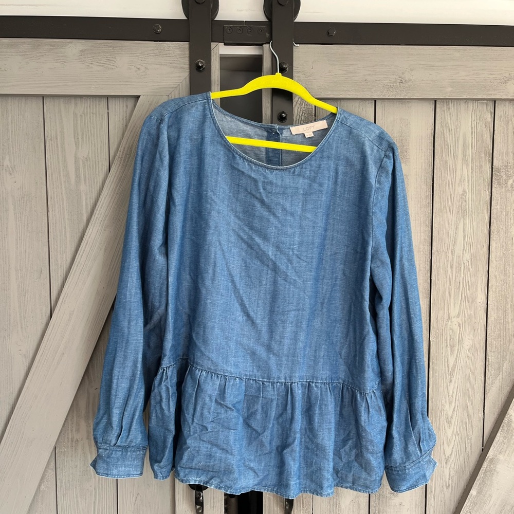 Denim long sleeve shirt